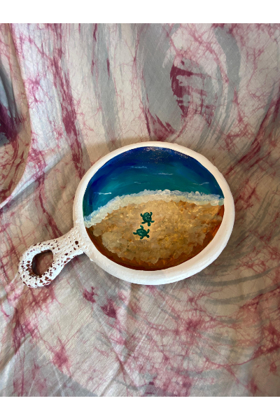Decorative Rotti Plate - Beach Turtles